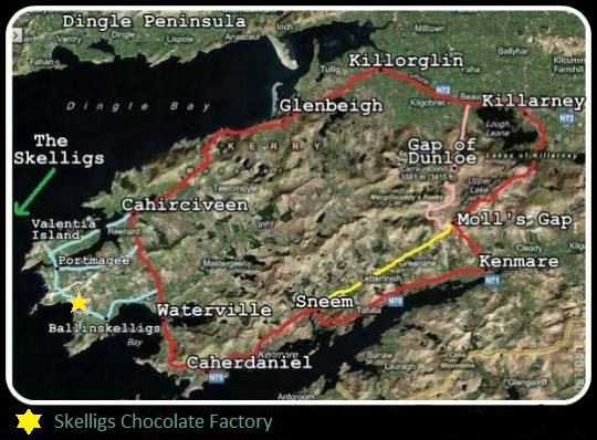 Skelligs Chocolate Factory Map