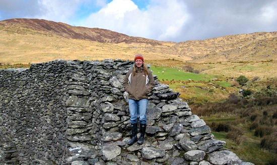 Rachel on top of Staigue Fort