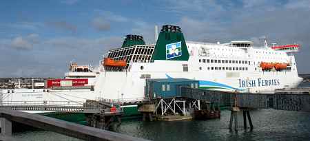 Ferry to Ireland at Dock