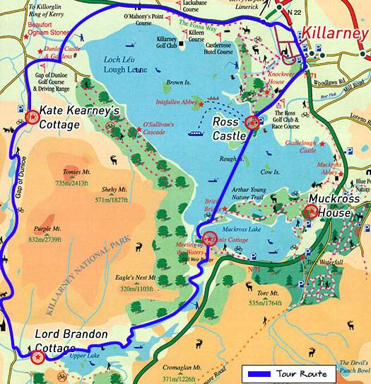 Gap of Dunloe Map