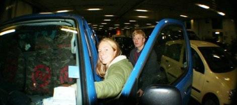 Rachel on the Ferry to Ireland